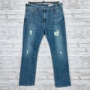 Cremieux Mens Jeans 38/32 Distressed Straight Leg 859